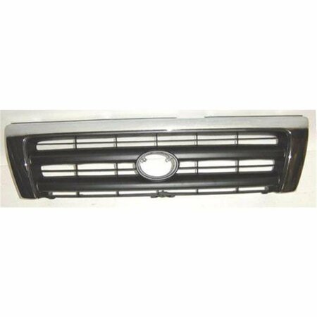 SHERMAN PARTS Grille for 1998-2000 4WD Tacoma Chrome & Dark Argent SHE8123-99-9